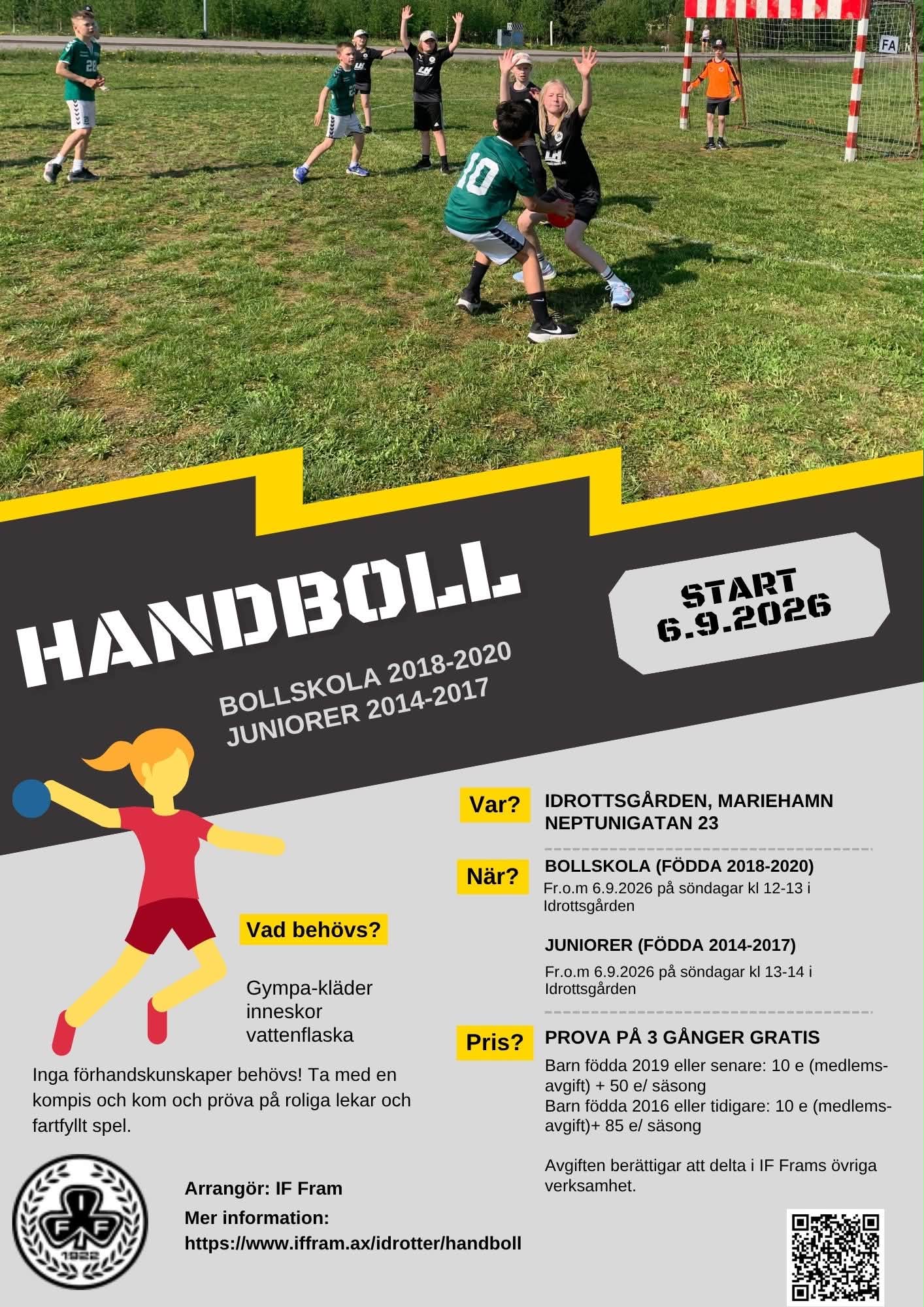 Handboll, september 2026