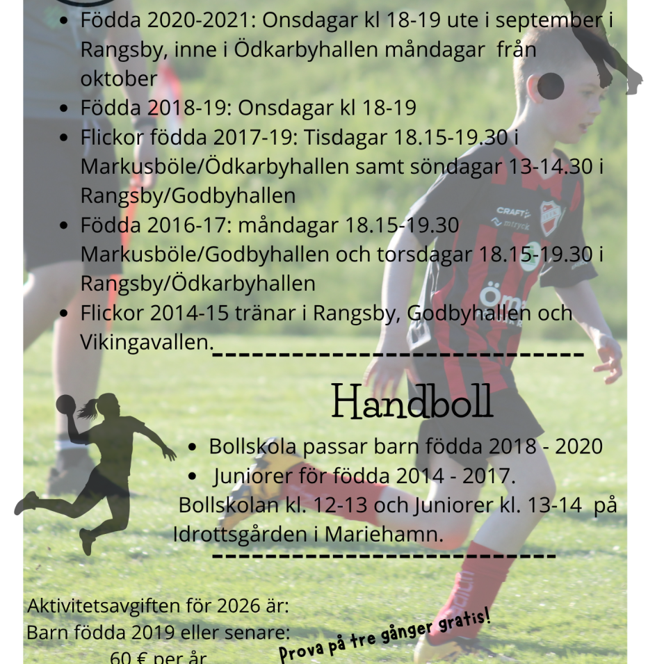 IFF fotboll och handboll under hösten 2026