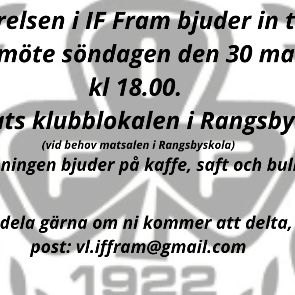 Inbjudan till årsmöte